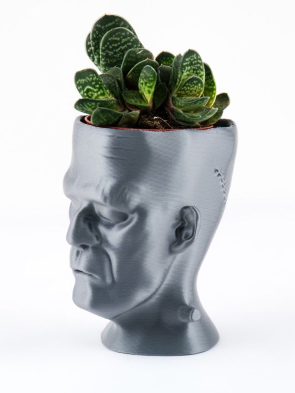 3D printed Frankenstein succulent planter, a spooky and unique addition to your Halloween décor