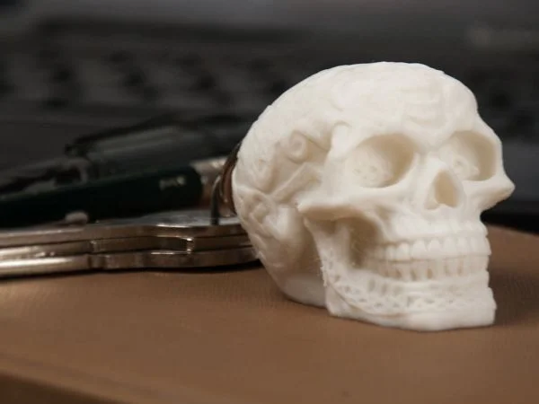 3D printed Aztec Death Whistle, a functional and unique instrument for music and collectibles enthusiasts
