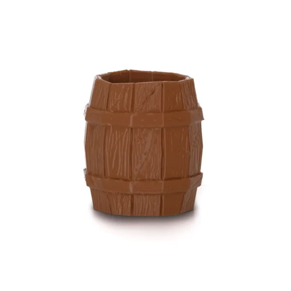 A barrel-shaped aged keg pot, perfect for succulents and pens. A stylish and functional addition to your home or office decor.