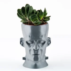 A Frankenstein-themed planter and pen holder, perfect for adding a unique and functional touch to your Halloween decor.