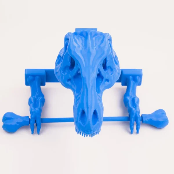 A wall-mounted T-Rex skull toilet paper holder, perfect for adding a unique and functional touch to your bathroom decor.