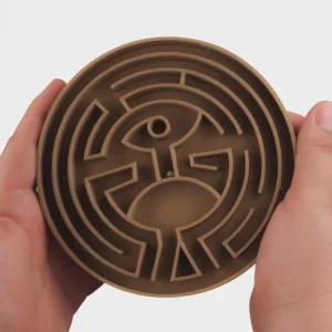 A 3D printed maze game from Westworld TV series, complete with a magnetic stand and steel ball. Perfect for fans and puzzle enthusiasts.